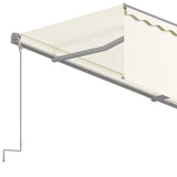 Tenda da Sole Retrattile Automatica con Parasole 3x2,5m Crema