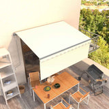 Tenda da Sole Retrattile Automatica con Parasole 3x2,5m Crema