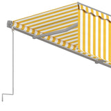 Tenda Sole Retrattile Automatica e Parasole 3x2,5mGialla Bianca