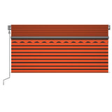 Tenda da Sole Retrattile Automatica 3x2,5m Arancione e Marrone