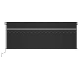 Tenda da Sole Retrattile Manuale con LED 4x3 m Antracite