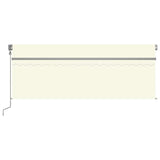 Tenda da Sole Retrattile Automatica con Parasole 4x3 m Crema