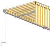 Tenda Retrattile Automatica con Parasole 4x3m Gialla Bianca