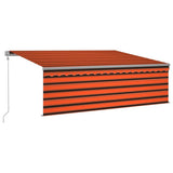 Tenda Retrattile Automatica con Parasole 4x3 m Arancio Marrone