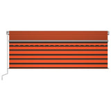 Tenda Retrattile Automatica con Parasole 4x3 m Arancio Marrone