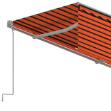 Tenda Retrattile Automatica con Parasole 4x3 m Arancio Marrone