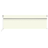 Tenda Automatica con Parasole Sensore Vento e LED 5x3 m Crema