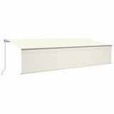 Tenda da Sole Retrattile Manuale con Parasole 6x3 m Crema