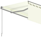 Tenda da Sole Retrattile Manuale con Parasole 6x3 m Crema