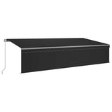 Tenda da Sole Retrattile Manuale con Parasole 6x3 m Antracite