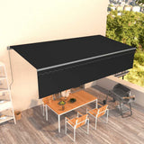 Tenda da Sole Retrattile Manuale con Parasole 6x3 m Antracite
