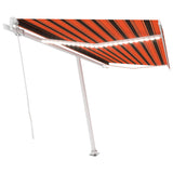 Tenda da Sole Retrattile Manuale LED 400x300 cm Arancio Marrone