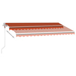 Tenda Retrattile Automatica con Palo 400x300 cm Arancio Marrone