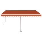 Tenda Retrattile Automatica con Palo 400x300 cm Arancio Marrone