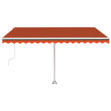 Tenda Retrattile Automatica con Palo 400x300 cm Arancio Marrone