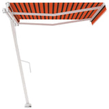 Tenda Retrattile Automatica con Palo 400x300 cm Arancio Marrone