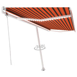 Tenda Automatica Sensore Vento e LED 500x300 cm Arancio Marrone