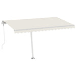 Tenda Automatica con Sensore Vento e LED 400x350 cm Crema