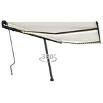 Tenda da Sole Retrattile Manuale con LED 450x300 cm Crema