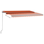 Tenda Automatica Sensore Vento e LED 450x300 cm Arancio Marrone