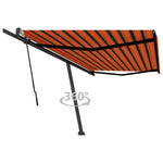 Tenda da Sole Manuale Autoportante 400x300 cm Arancione Marrone