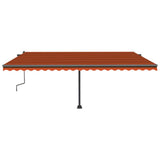 Tenda da Sole Manuale Autoportante 400x300 cm Arancione Marrone