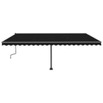 Tenda da Sole Retrattile Manuale con LED 500x300 cm Antracite