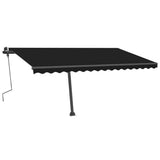 Tenda da Sole Retrattile Manuale con LED 400x350 cm Antracite