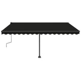 Tenda da Sole Retrattile Manuale con LED 400x350 cm Antracite