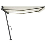 Tenda da Sole Retrattile Manuale LED 450x350 cm Crema