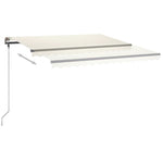 Tenda da Sole Retrattile Manuale LED 450x350 cm Crema