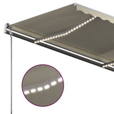 Tenda da Sole Retrattile Manuale LED 450x350 cm Crema