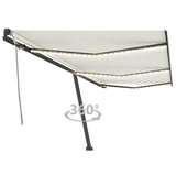 Tenda da Sole Retrattile Manuale con LED 600x350 cm Crema