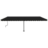 Tenda da Sole Retrattile Manuale con LED 600x350 cm Antracite