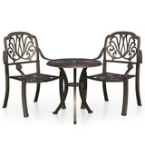 Set da Bistrot 3 pz in Alluminio Pressofuso Bronzo