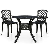 Set da Bistrot 3 pz in Alluminio Pressofuso Nero