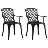 Set da Bistrot 3 pz in Alluminio Pressofuso Nero