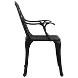 Set da Bistrot 3 pz in Alluminio Pressofuso Nero