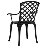 Set da Bistrot 3 pz in Alluminio Pressofuso Nero