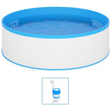Piscina Fuori Terra con Skimmer e Pompa Sospesi 350x90cm Bianca