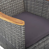 Set Mobili da Pranzo per Giardino 5 pz Grigio