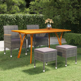 Set Mobili da Pranzo per Giardino 5 pz Grigio