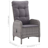 Set Mobili da Pranzo per Giardino 5 pz Grigio