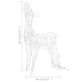 Famiglia di Renne di Natale 160 LED Bianco Caldo in Acrilico