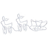 Renne e Slitta Decorazione Natalizia per Esterni 576 LED