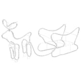 Renne e Slitta Decorazione Natalizia per Esterni 252 LED