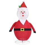 Figura Decorativa Babbo Natale con LED Tessuto Lusso 90 cm
