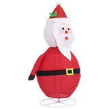 Figura Decorativa Babbo Natale con LED Tessuto Lusso 120 cm