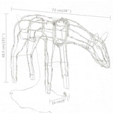 Decorazioni di Natale a Forma di Renne 3 pz 229 LED
