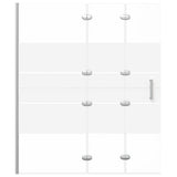 Pannello Doccia Pieghevole in ESG 120x140 cm Bianco